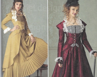 Nieobcięty wzór do szycia Simplicity 498 872 2172, kostium Misses Steampunk, gorset, spódnica, rozmiar 6-8-10-12, 14-22 FF