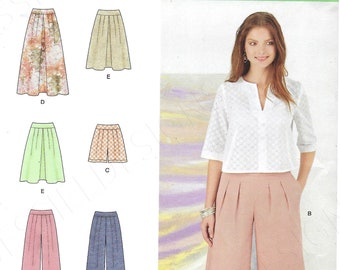 Uncut Simplicity Sewing Pattern 8092 Misses' Skirt Pants Culottes or Shorts Size 6-14 14-22 FF