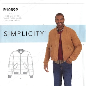 Peut inclure: Un patron de couture pour une veste bomber avec deux styles différents. Le patron est pour les tailles US 34-42, Euro 44-52 et Française 44-52. Le patron est de Simplicity.