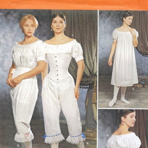 Ongesneden eenvoud naaipatroon 9769 1139 Burgeroorlog onderkleding volwassen maat 6-12 14-16-18-20 FF