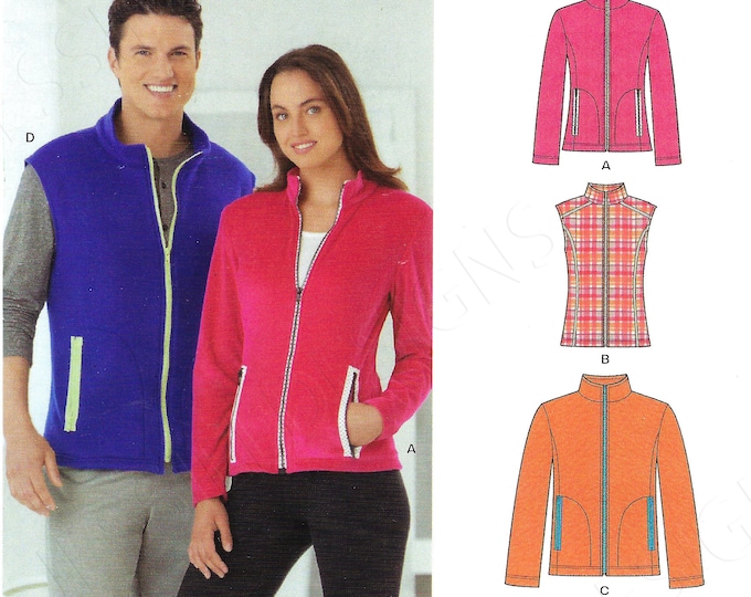 Uncut New Look Sewing Pattern 6251 Unisex Jacket and Vest Size Etsy