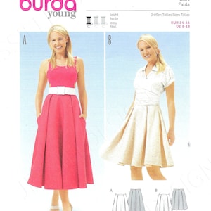 Uncut Burda Style sewing Pattern 6650 Burda Young Style Skirt pattern sizes 8 through 18 FF