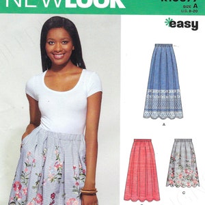 Uncut New Look sewing pattern 10077 6605 R10077 misses Skirts sz 8-20  FF