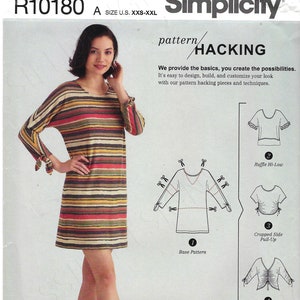 Uncut Simplicity Sewing Pattern 10180 8930 R10180 Simplicity Knit Top Misses XXS-XXL  FF