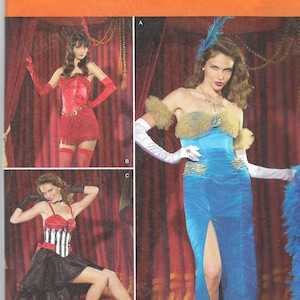 Uncut Simplicity Sewing Pattern Costumes 2535 Saloon Girl Lady Madam Pirate Costume Sizes 8-10-12-14-16 16-24 FF