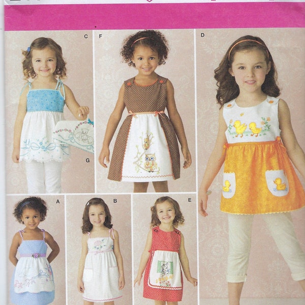 Uncut  simplicity sewing pattern 2167 Child's Girls Dress and Hanger Cover Sewing Pattern Size 3-8 FF
