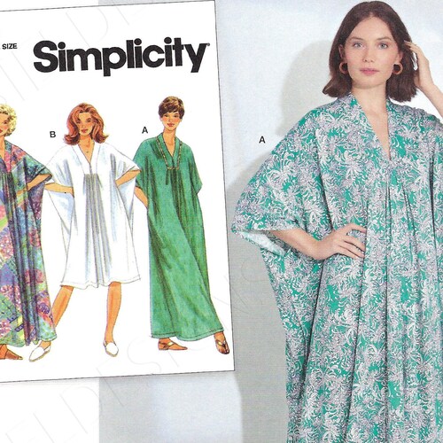 Uncut Simplicity Sewing Pattern 8877 R10191 Misses' Caftan - Etsy