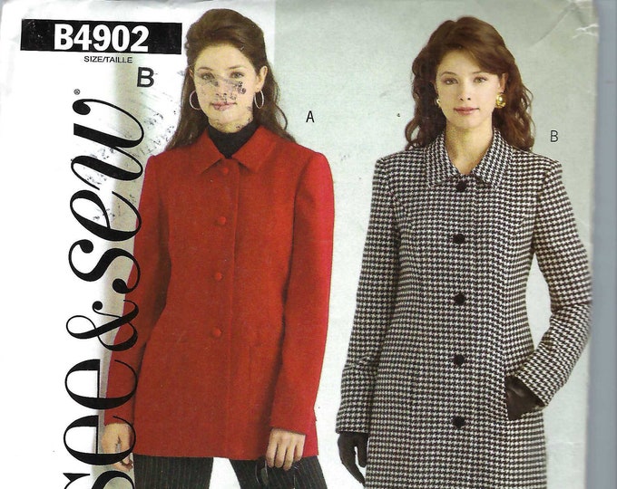 Uncut Butterick Sewing Pattern A LINE COAT Pattern Butterick 6900 Miss ...