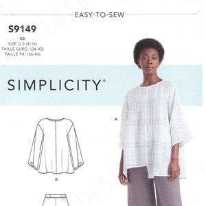 Uncut Simplicity Sewing Pattern 10602 9149 TOPS & Pull-On PANTS Misses Sizes 8 10 12 14 16 18-26 FF