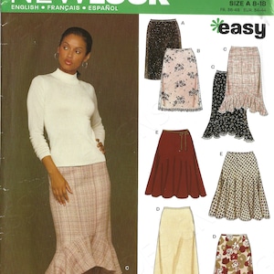 Uncut New look sewing Pattern 6433 Skirts Sz 8-18 FF