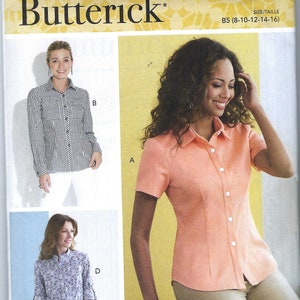 Uncut Butterick sewing Pattern 11075 6852 Misses&#39; Button-Down Shorts With Collar, Sleeve & Hem size 8-16 16-24 FF
