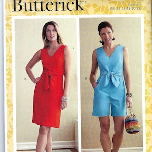 Uncut butterick sewing pattern 10634 10763 6760 misses dress and romper size 6-8-10-12-14 14-22 FF