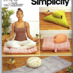 UNCUT Simplicity sewing pattern Yoga Exercise Meditation Cushions, Pillow, Bolster Simplicity 9364 11215 ff