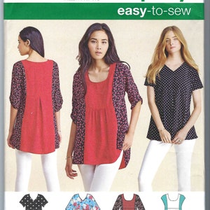 Uncut Simplicity sewing pattern 8052 Misses' Knit Easy to Sew Tops Sewing Pattern - Size XXS-XXL FF