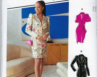 Patrón de costura McCalls sin cortar 10915 8140 Vestidos y cinturones para señoras y mujeres Tallas 6-14 16-20-22-24 FF