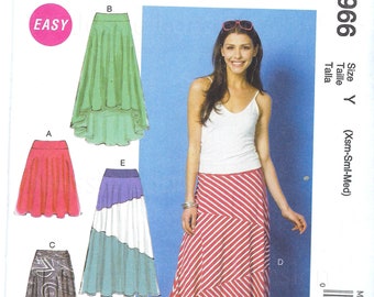 Uncut mccalls sewing pattern 6966 - Misses Knit Skirts - 5 Variations - Size xs-s-m L-xl-xxl FF