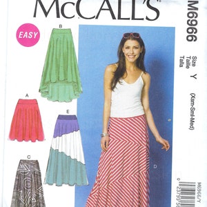 Uncut mccalls sewing pattern 6966 - Misses Knit Skirts - 5 Variations - Size xs-s-m L-xl-xxl FF