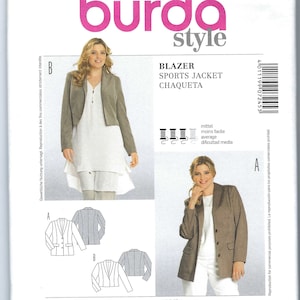 Puede incluir: Patrón de costura Burda Style número 7245 para una chaqueta, una chaqueta deportiva o una chaqueta. El patrón incluye las tallas 44 a 56 en tallas europeas y 18 a 30 en tallas estadounidenses. El patrón es para un nivel de habilidad promedio e incluye márgenes de costura y dobladillo.