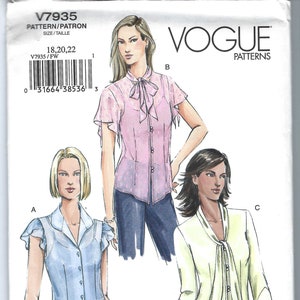 Uncut vogue Schnittmuster 7935 Misses Petite Bluse und Kamisole Größen 6-8-10 12-14-16 18-20-22 ff