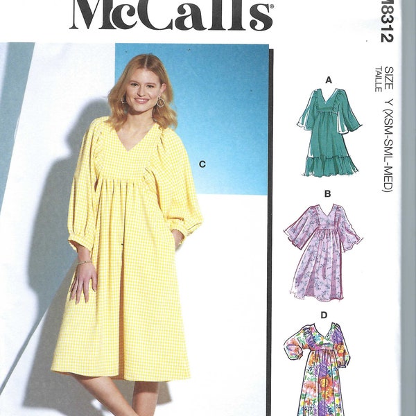 Uncut mccalls Sew sewing pattern 11546 8312 Misses' Dresses size xs-s-m L-xl-xxl FF