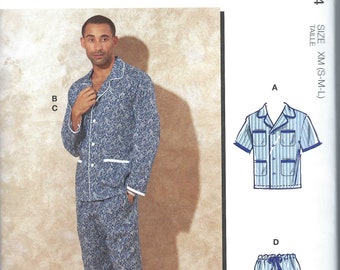 Uncut McCalls Sewing Pattern  11424 8262 mens pajamas size s-m-l xl-xxl-xxxl  Factory Folded
