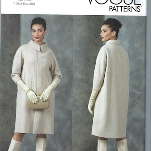 Uncut vogue sewing pattern 1911 Sewing Pattern Designer Guy Laroche Misses&#39; Lined Interfaced Coat size xs-s-m L-xl-xxl FF