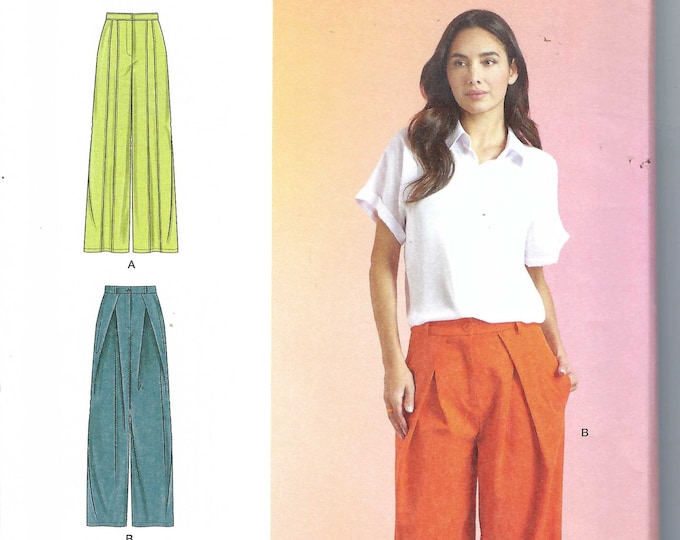 Simplicity Pattern 9753 Uncut Simplicity Sewing Pattern Womens Pants, Wide Leg Pants, High ...