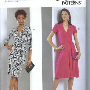 Uncut vogue sewing pattern 11842 1952 Misses' Wrap Dresses size 6-14 16-24  FF