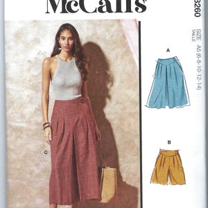 Uncut Mccall's Sewing Pattern 8260 11418 Misses' Skirt, Shorts and ...