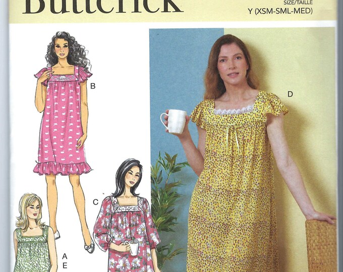 Uncut Butterick Sewing Pattern 6883 Misses Nightgown Housedress Mumu ...
