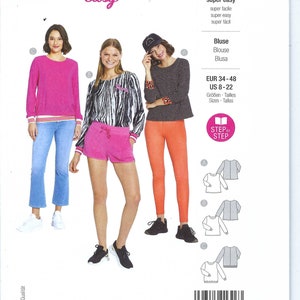 Uncut burda sewing pattern  Misses&#39; Blouse Burda Style Sewing Pattern 5849 size 8-22  FF