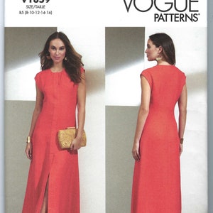 Uncut vogue sewing pattern Women&#39;s Dress, Empire Waist Dress, Summer Dress Pattern, Vogue 1859 size  8-16 16-24 FF