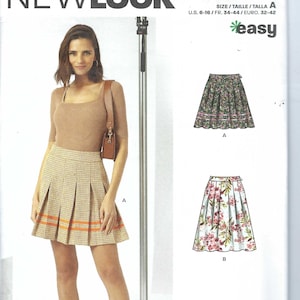 Uncut New Look sewing pattern 6755 Misses' Skirt In Two Lengths size 6-16 FF