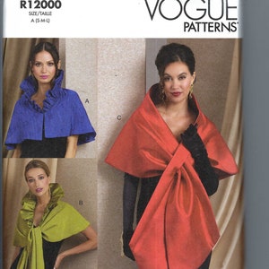 Uncut  vogue sewing pattern 12000 1991 Misses’ Wraps~misses Sz S-M-L  FF