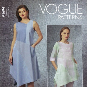 Uncut vogue sewing pattern V1694 1694 Misses' tunic and dress size 8-10-12-14-16 16-24 FF