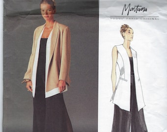Uncut  vogue sewing pattern 1540 Women's Jacket, Vest and Pants Pattern, Vogue Paris Original, Size 8-12 14-16-18 FF