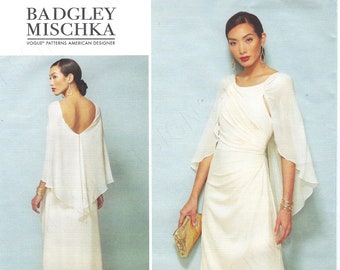 Stunning Evening Gown Cocktail Dress or Bridal Gown by Bellville Sassoon---Vogue 1535---Sizes 18-20-22 Bust 40 Thru 44