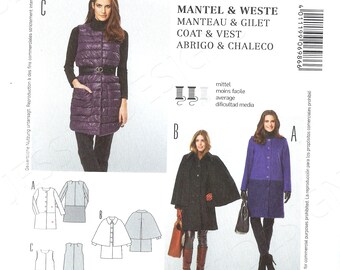 Burda 7035 Set of shoulder wraps stole shawl cape vest Size 10 12 14 16 18 20 22 uncut sewing pattern