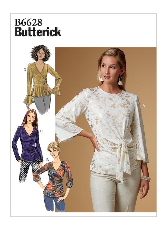 Uncut Butterick Sewing Pattern Butterick Patterns the Mccall Pattern  Company B6628 6628 Misses' Top Size A56-14 E514-22 FF -  Canada