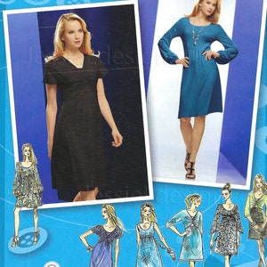 Uncut Simplicity sewing pattern 2883 KNIT DRESS Misses size 6-8-10-12-14 14-22 FF