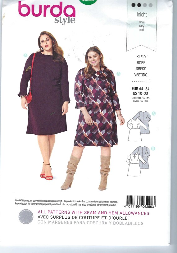 Burda Style Cartamodello Donna – Linea A, Taglie 44-54, Per Capi Eleganti In Crepe, Viscosa O Seta - 5
