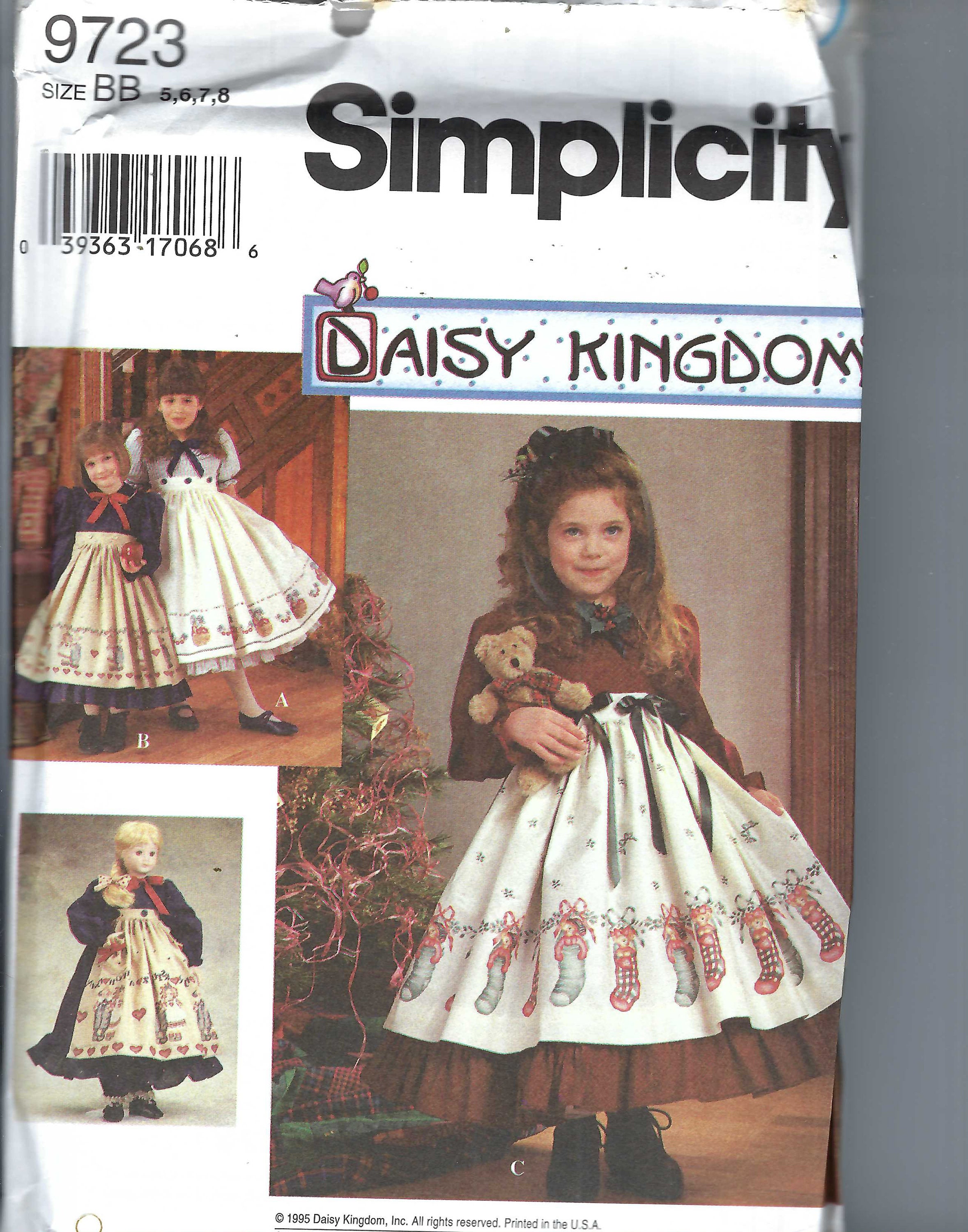 Uncut Vintage Simplicity Sewing Pattern 9723 Daisy Kingdom