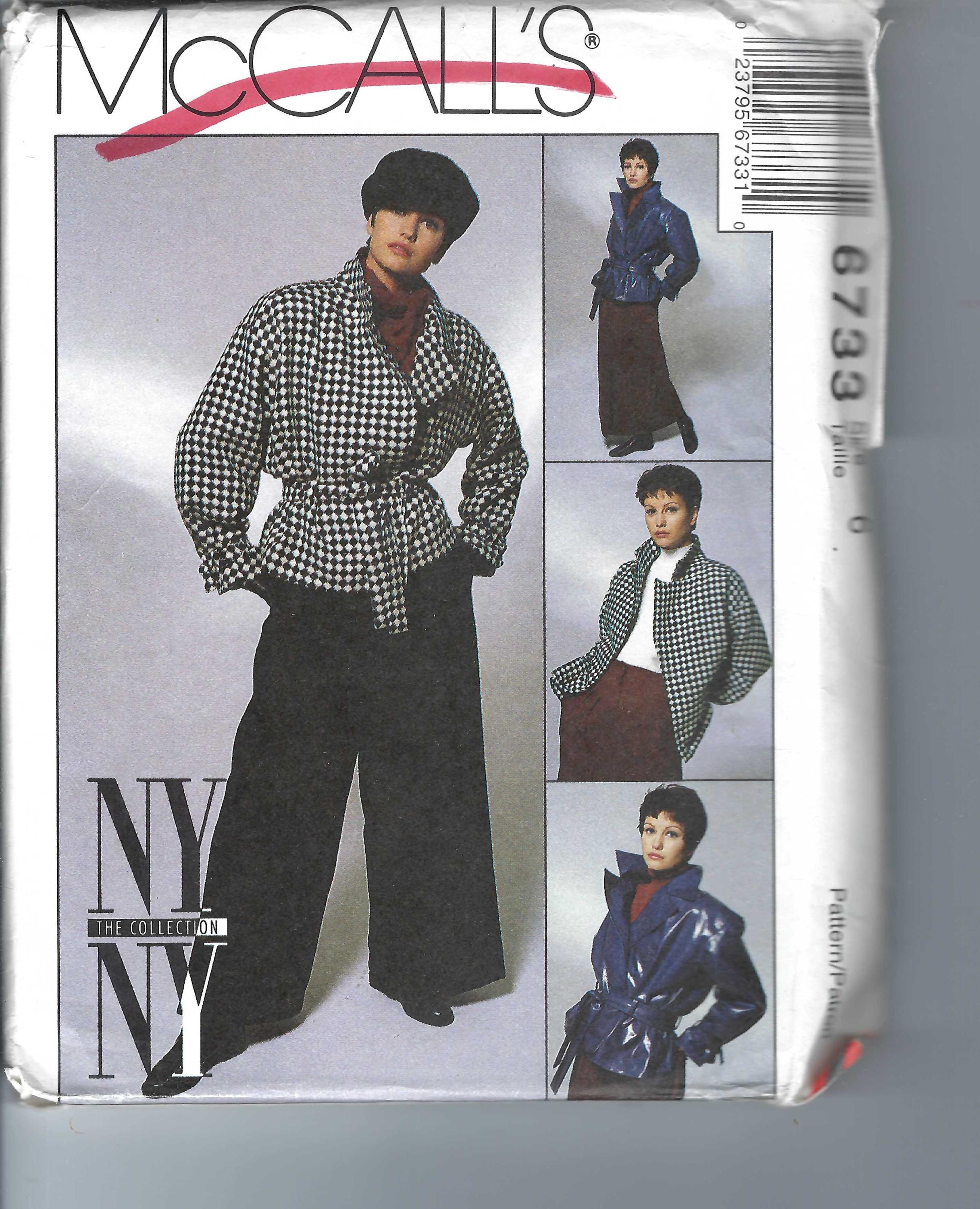 Uncut Vintage Mccalls Sewing Pattern Wrap Belted Jacket
