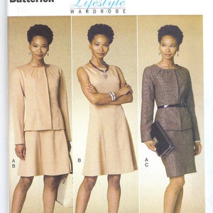 uncut  Butterick sewing pattern 6257 Misses'/Misses' Petite Exposed-Dart Jacket, Dress and Skirt Size 6-14 14-22 FF