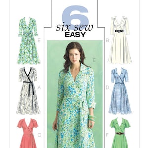 Uncut Six Sew Easy” Flared Wrapped Dress Pattern. Butterick 5030 Size BB(8-10-12-14)FF(16-18-20-22) FF