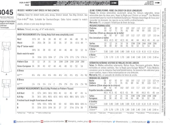 mimimi Uncut Simplicity Sewing Pattern 8045 Misses' off the