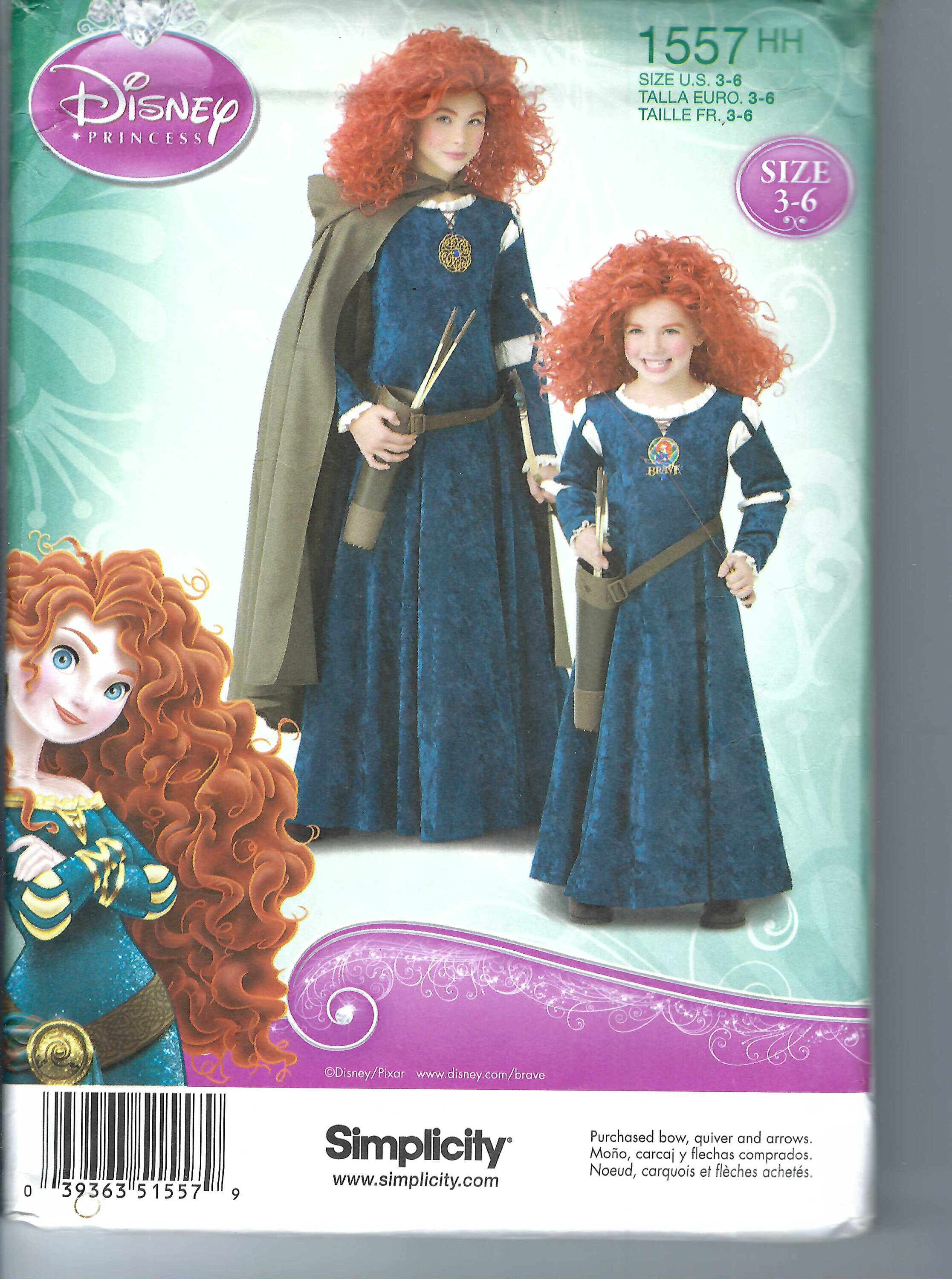 プリンセス メリダとおそろしの森 Brave メリダ コスプレ衣装 ディズニー メリダ コスチューム ガールズ – 勇敢、サイズ 5/6