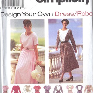 Uncut vintage Simplicity sewing Pattern 9355 Design Your Own Dress  Sizes 8-14 12-14-16-18 FF