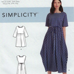 Uncut Simplicity Sewing Pattern 9140 10599 misses Dress Pattern Easy to Sew sleeve and length variations Size XXS-XXL FF image 1