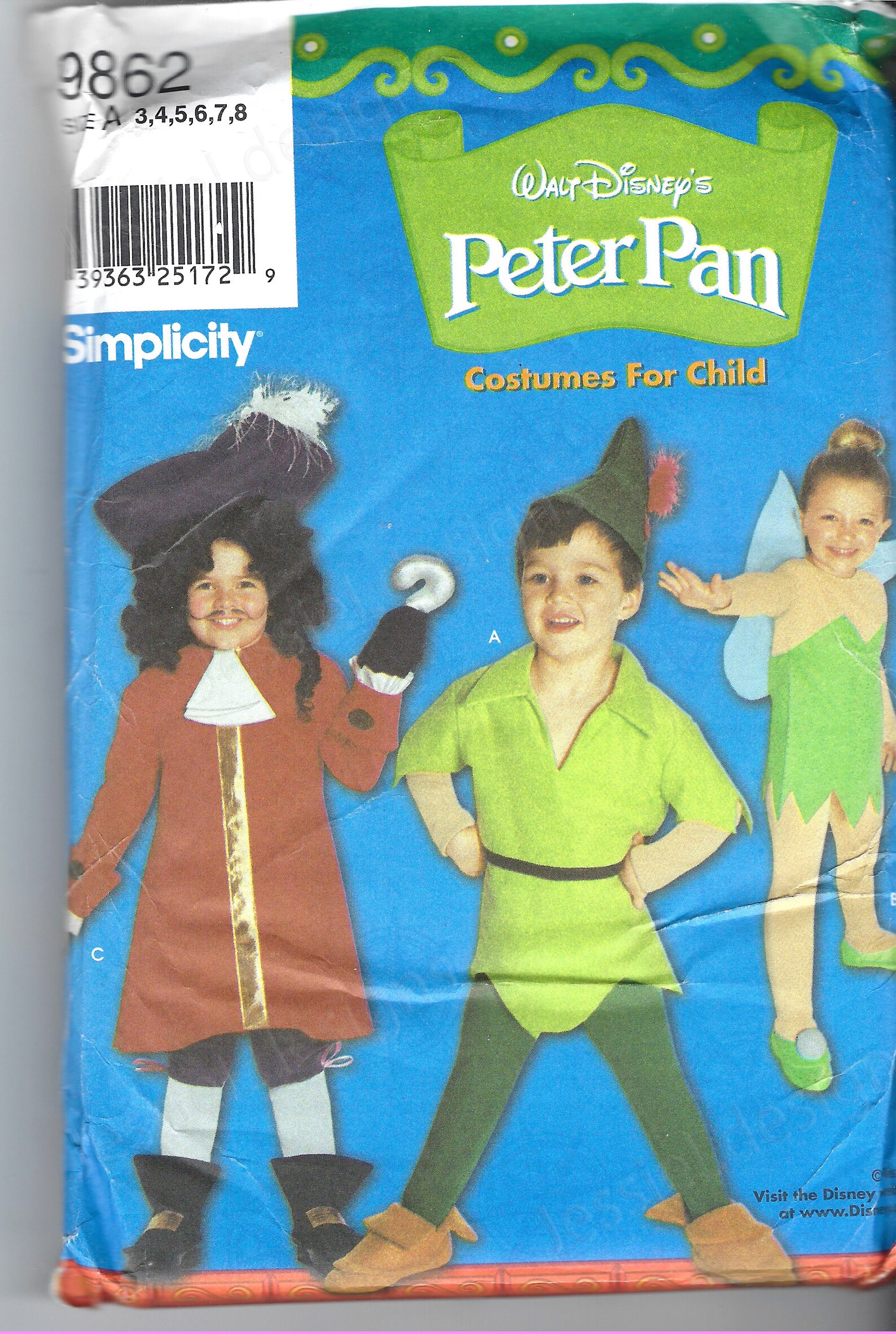Uncut Simplicity Sewing Pattern Disney Peter Pan Costume for Etsy